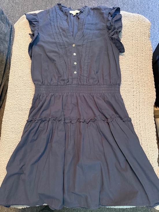 Pinch Dresses & Skirts - Pinch Navy Ruffle Sleeve Tiered Mini Dress